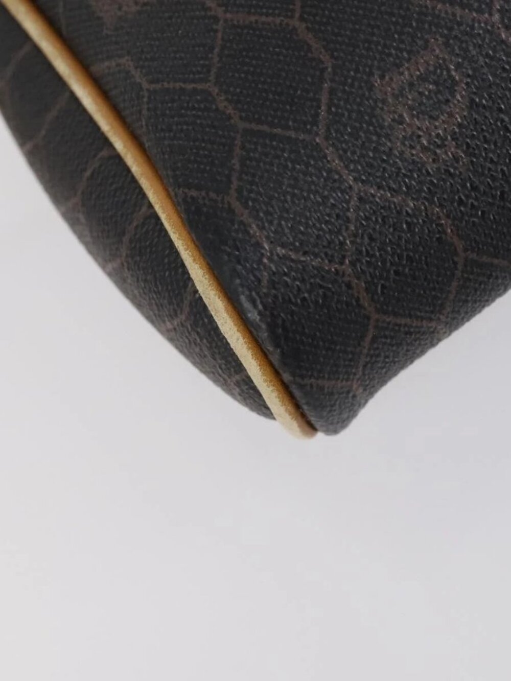 Christian Dior BOTTEGA VENETA Hand Bag Suede PVC 2 Set Brown Gold Auth bs30859 - Picture 12 of 16